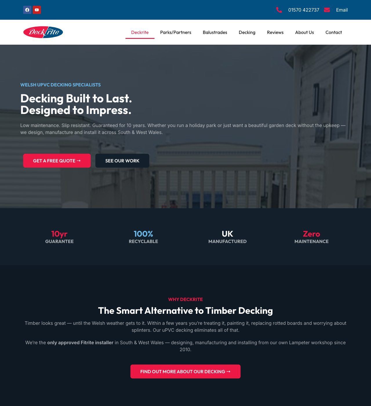 Deckrite website by Storm Development