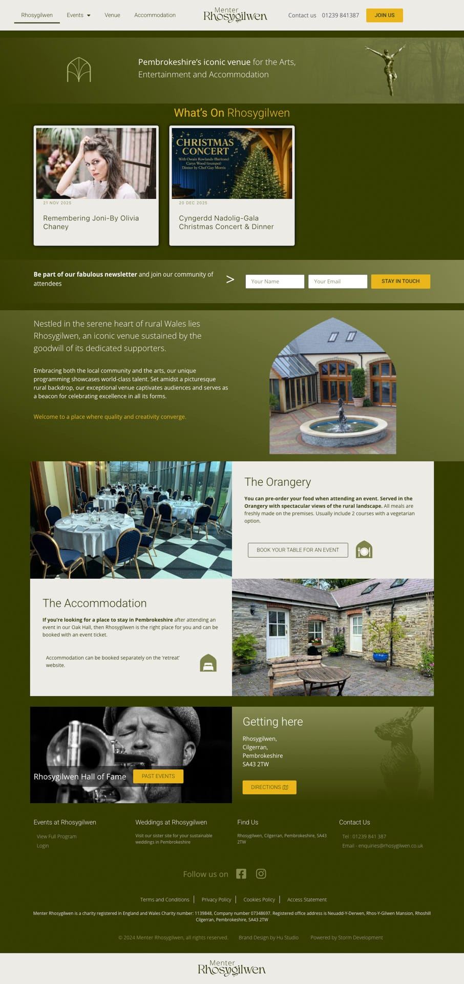 Rhosygilwen website by Storm Development